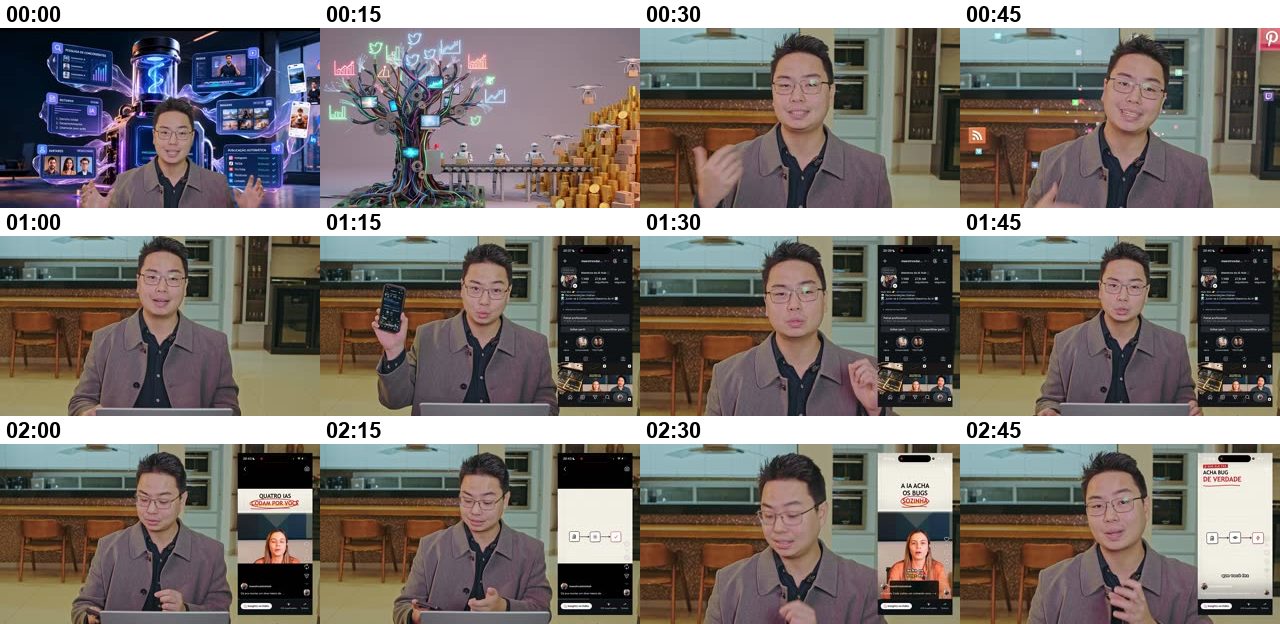 Quadros do vídeo com o tempo de cada um (regular 01)